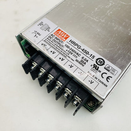 Mean Well HRPG-450-15 15V 30A Switching Power Supply AC 100-240VAC Grade C