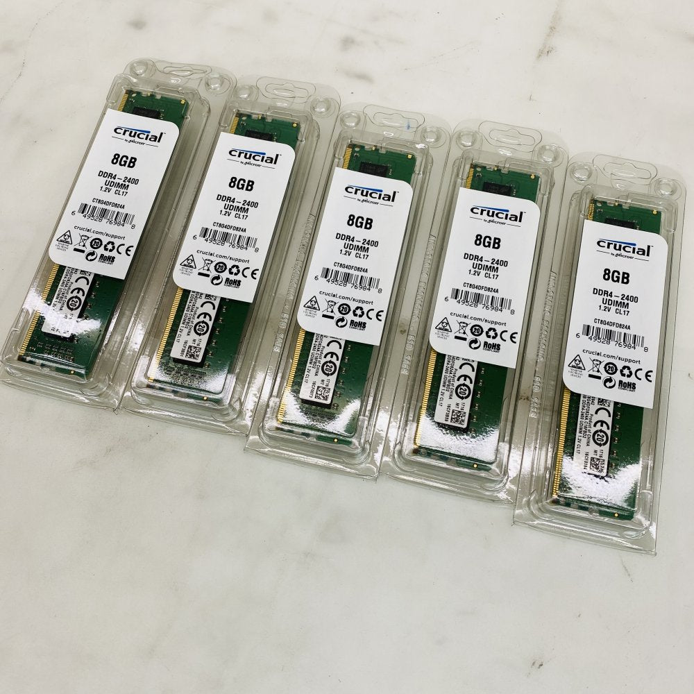 Crucial 8GB DDR4-2400 UDIMM 1.2V CL17 Desktop RAM (5x8GB) Grade A