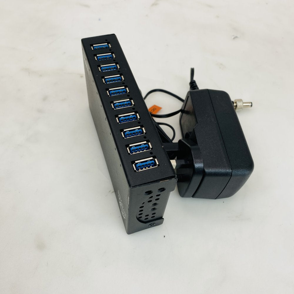 BrovSS A-103 10-Port USB 3.0 Hub Powered with AC Adapter Grade B