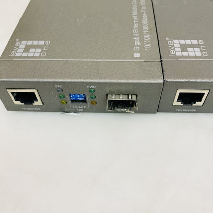 LevelOne GVT-4000 Gigabit Ethernet Media Converter w/ SFP 10/100/1000 Grade D