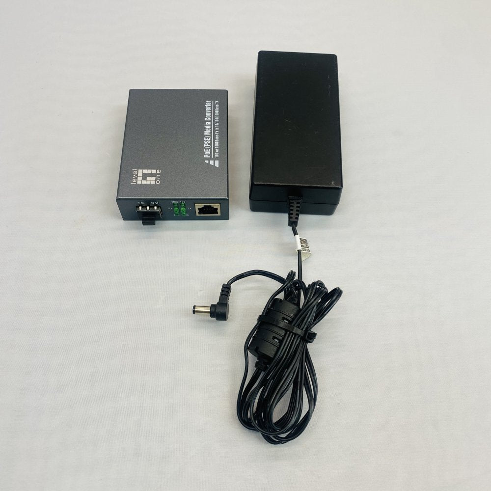 LevelOne GVT-2012 RJ45 to SFP Gigabit Media Converter PoE PSE Grade B