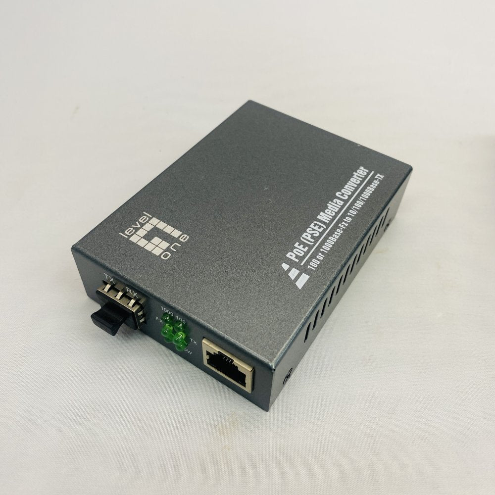 LevelOne GVT-2012 RJ45 to SFP Gigabit Media Converter PoE PSE Grade B
