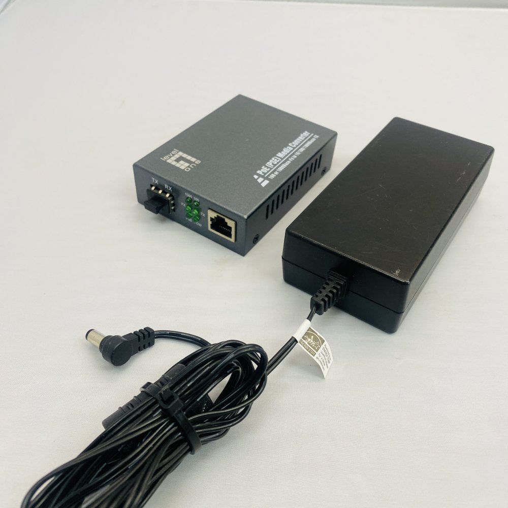 LevelOne GVT-2012 RJ45 to SFP Gigabit Media Converter PoE PSE Grade B