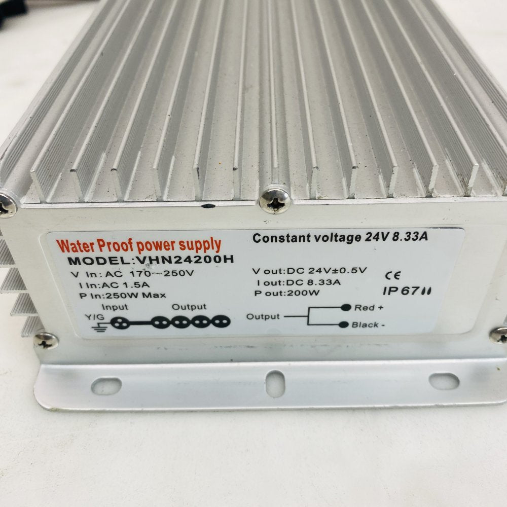 Waterproof Power Supply VHN24200H 24V 8.33A 200W IP67 LED Driver Grade B