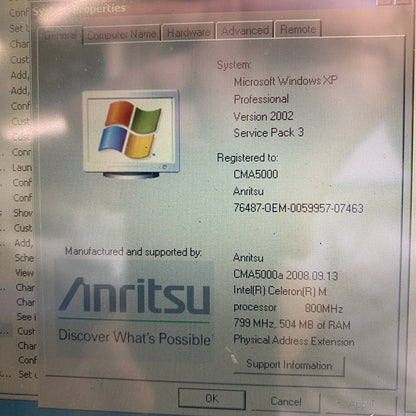 Anritsu CMA5000a Media Analyzer w/ Batteries, Power Cord, Hard Case Grade B