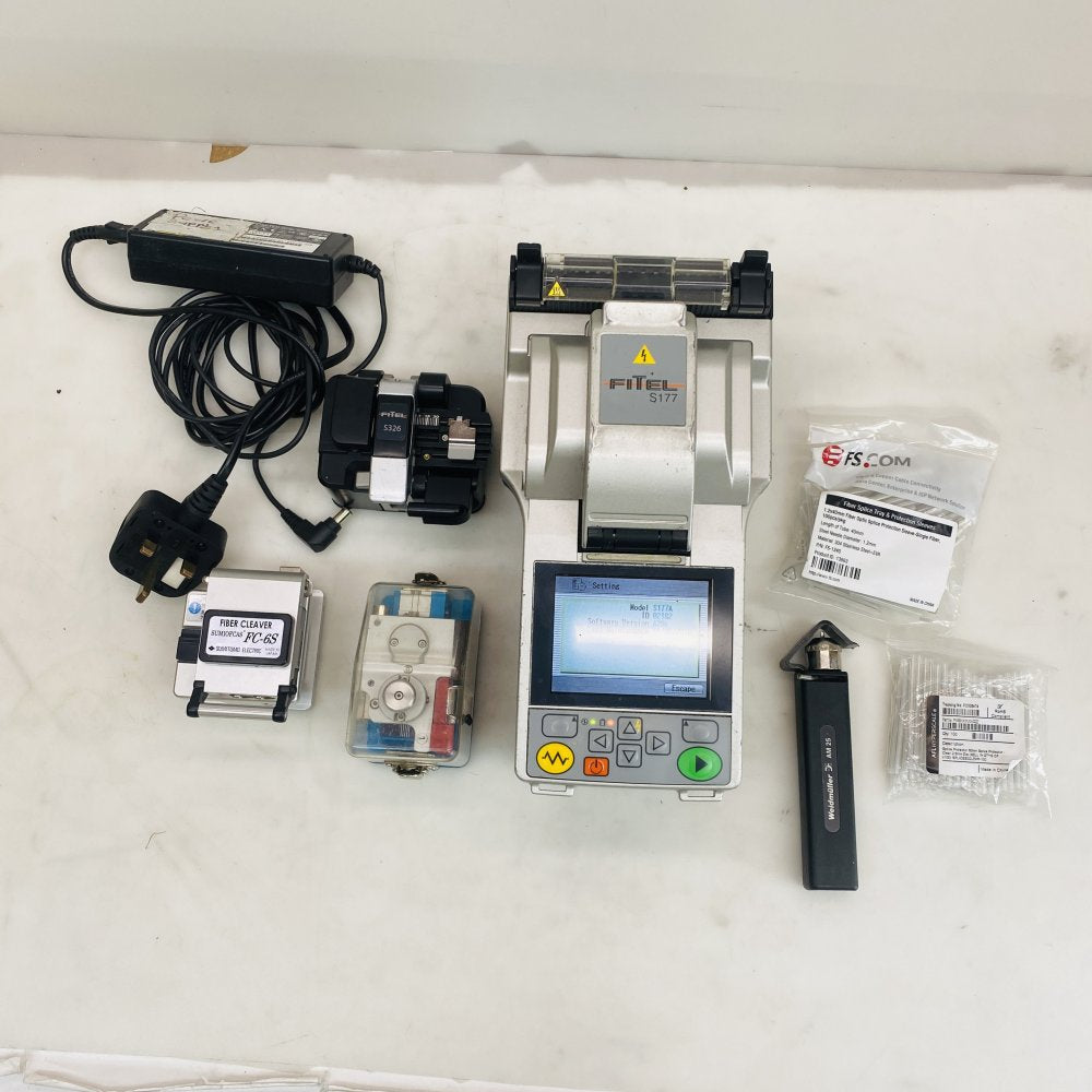 FITEL S177A Fusion Splicer Kit w/ S326 Cleaver, FC-6S Cleaver & Sleeves Grade B