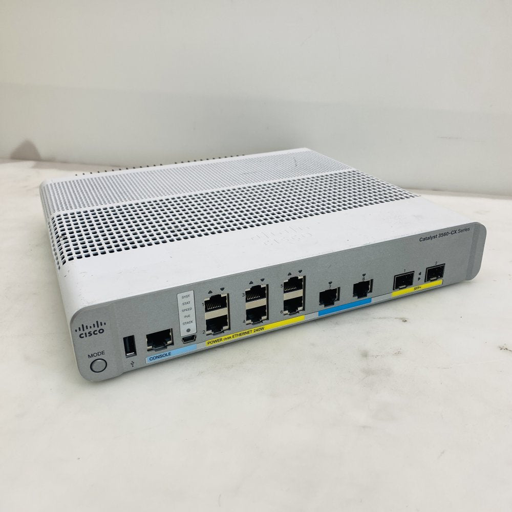 Cisco Catalyst 3560-CX WS-C3560CX-8XPD 8-Port PoE+ Compact Switch SFP Grade B