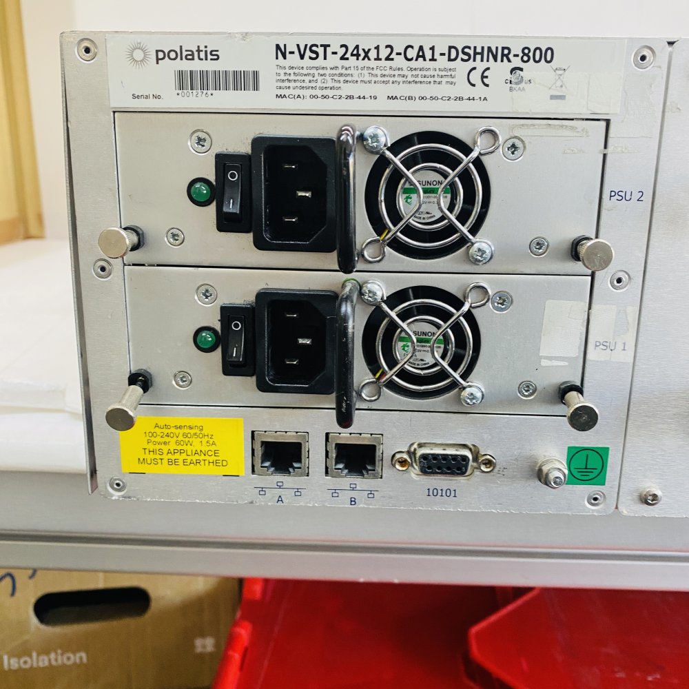 Polatis N-VST-24x12-CA1-DSHNR-800 Series1000 Optical Switch Rackmount Grade D