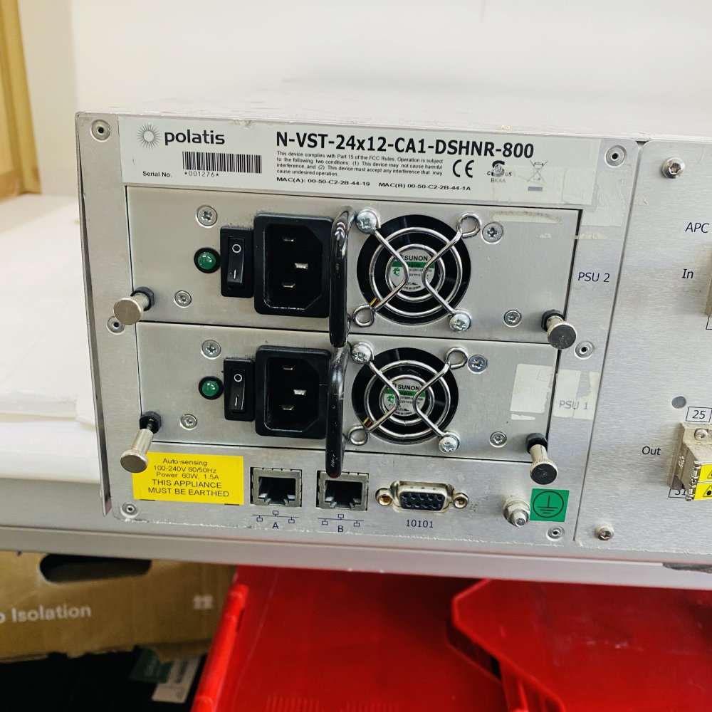 Polatis N-VST-24x12-CA1-DSHNR-800 Series1000 Optical Switch Rackmount Grade D