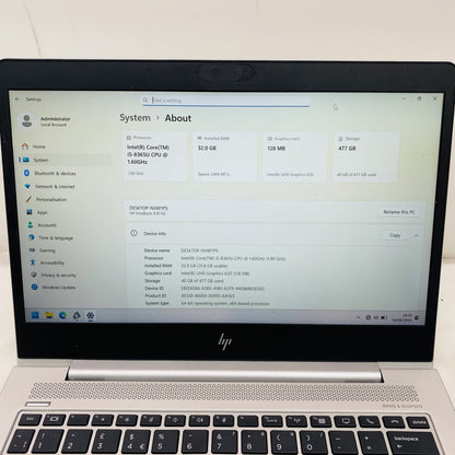 HP EliteBook 830 G6 i5-8365U 32GB RAM 477GB SSD Grade B