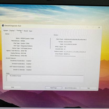 Lenovo ThinkPad P15 i7-10850H 48GB RAM 477GB SSD nVidia T2000 (Grade B)