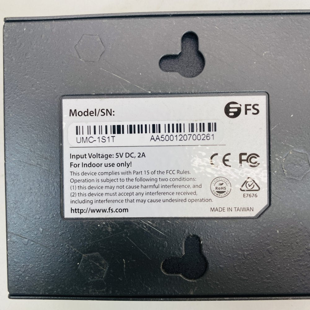 FS UMC-1S1T Unmanaged 10G Ethernet Media Converter 10GBASE-T Grade B