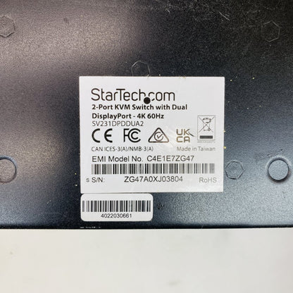 Belkin SOHO + StarTech SV231DPDDUA2 Dual DisplayPort 4K60Hz KVM Switch Grade B