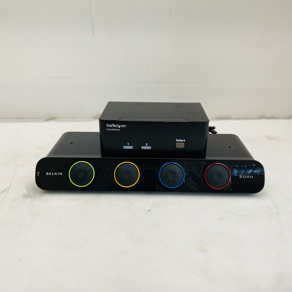 Belkin SOHO + StarTech SV231DPDDUA2 Dual DisplayPort 4K60Hz KVM Switch Grade B