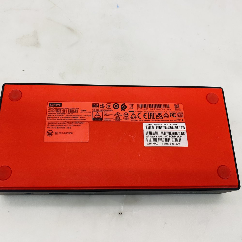 Lenovo ThinkPad Universal USB-C Smart Dock LDA-KP + 135W Power Adapter (Grade B)