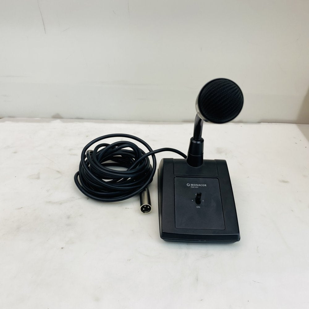 Monacor PDM-302 Desktop Gooseneck Microphone with Cable XLR (Grade B)