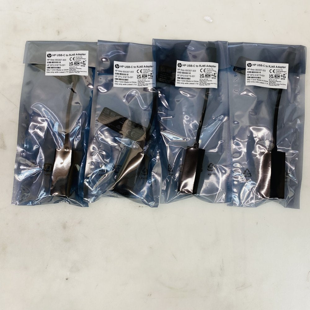 HP USB-C to RJ45 Ethernet Adapter 855307-003 918779-001 Lot of 4 Grade A