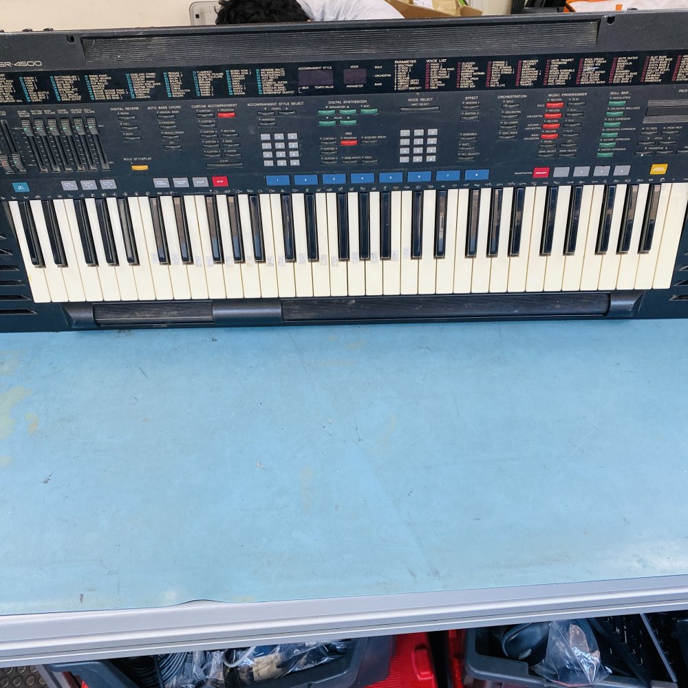 Yamaha PSR-4500 61-Key Arranger Keyboard Synthesizer MIDI Vintage (Grade D)+PSU