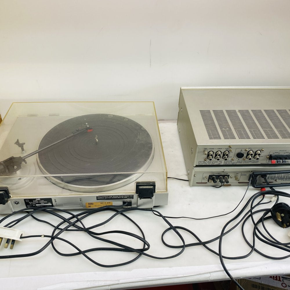 Vintage JVC L-A10 Turntable A-K10 Amplifier T-K10L Tuner Stereo System Grade C