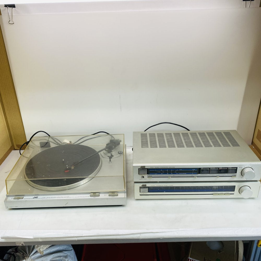 Vintage JVC L-A10 Turntable A-K10 Amplifier T-K10L Tuner Stereo System Grade C