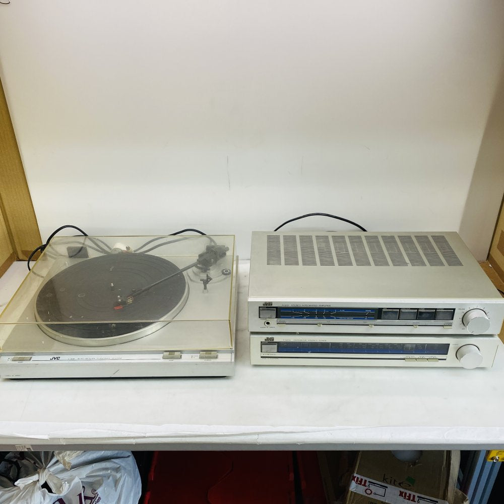 Vintage JVC L-A10 Turntable A-K10 Amplifier T-K10L Tuner Stereo System Grade C