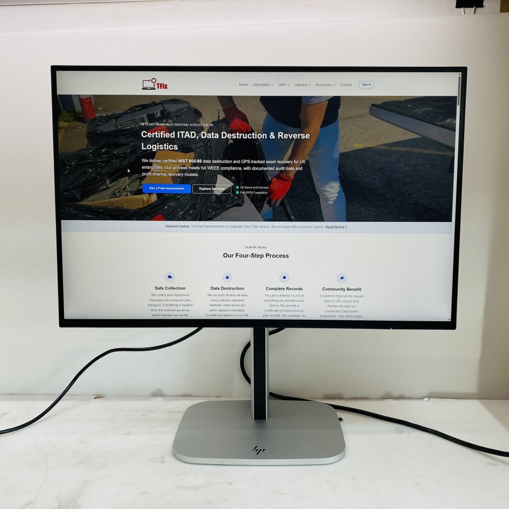 HP 524PN Monitor Model HSD-0177-W Adjustable Stand Grade B