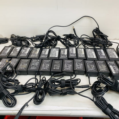 HP 65W Laptop AC Power Adapter Charger Lot with Power Cables Grade B