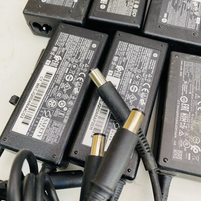 HP 65W Laptop AC Power Adapter Charger Lot with Power Cables Grade B