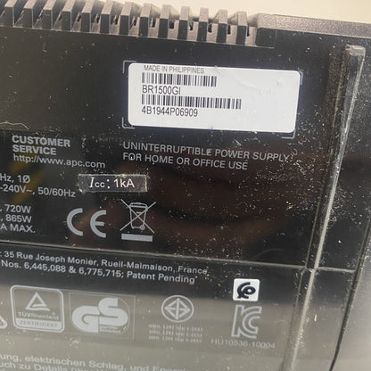 APC Back-UPS BR1500GI Pro 1500 UPS Battery Backup LCD 10-Outlet Grade B