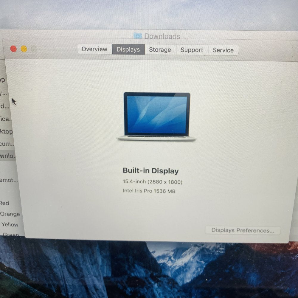 Apple MacBook Pro 15" Retina A1398 2.2GHz i7 16GB RAM Screen Wear Grade D