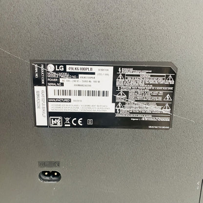 LG 49LK6100PLB 49" Smart LED TV Full HD Tested Working Grade D