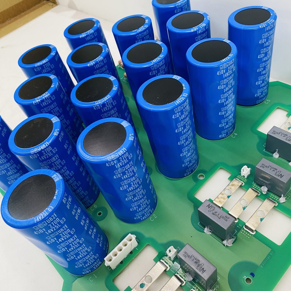 NCC 450V 2700uF Capacitor Bank PCB Assembly 18 Capacitors 85C Grade B