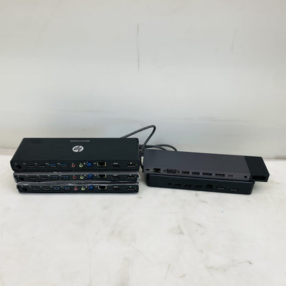 HP USB 3.0 3005pr & Thunderbolt 3 USB-C Docking Stations w/ PSU Job Lot 5x
