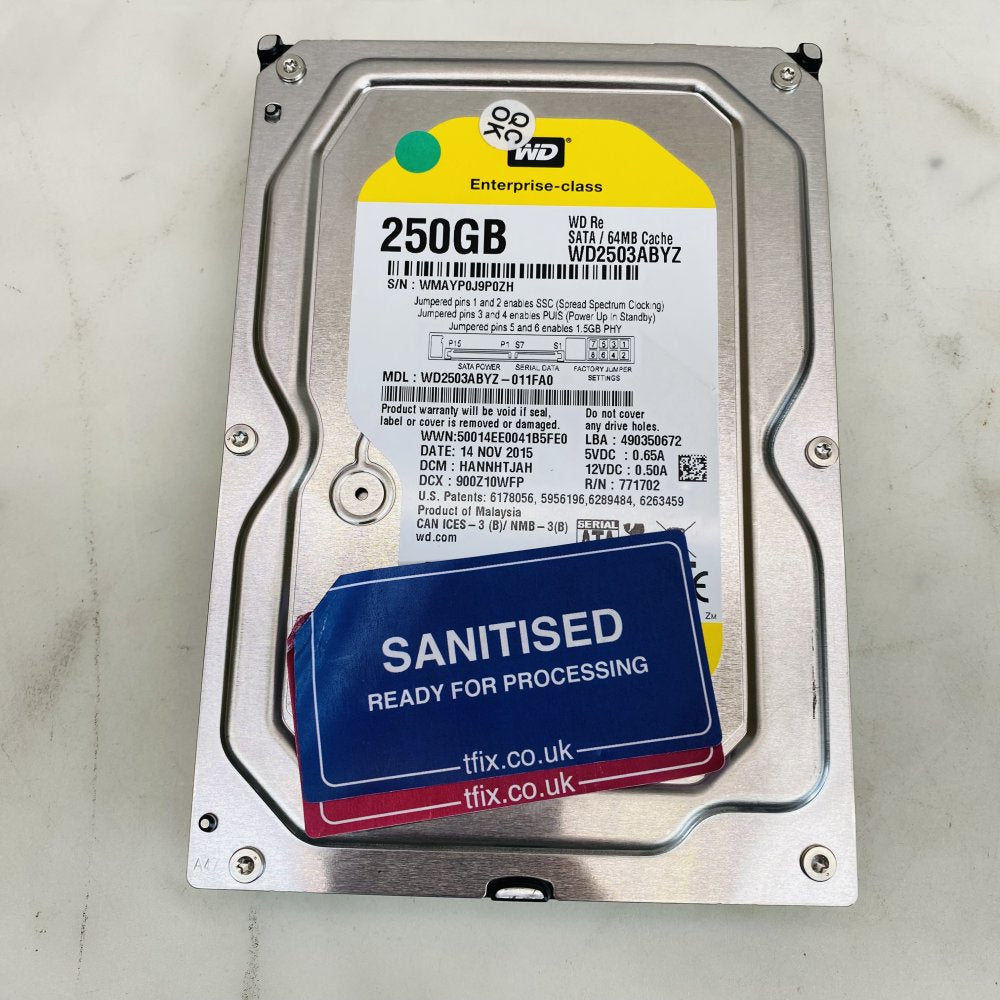 6 x Enterprise Hard Drives Job Lot WD RE4 500GB 250GB 3.5 SATA HDD Job Lot