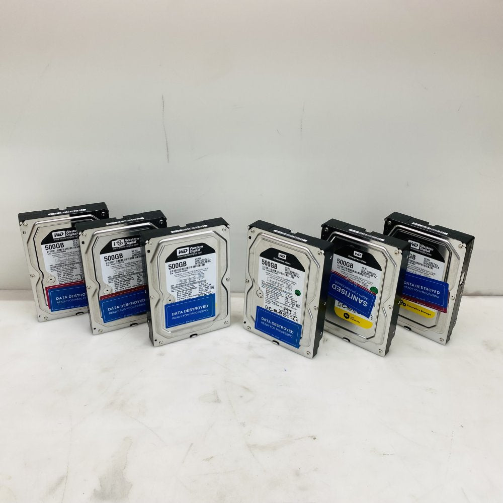 6 x WD Western Digital WD5003ABYX 500GB RE4 SATA 3.5in Enterprise HDD (Grade A)