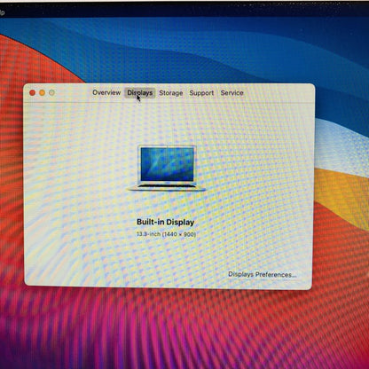 Apple MacBook Air 13.3" Core i5 4GB 128GB SSD macOS Big Sur Battery Dead-Grade D