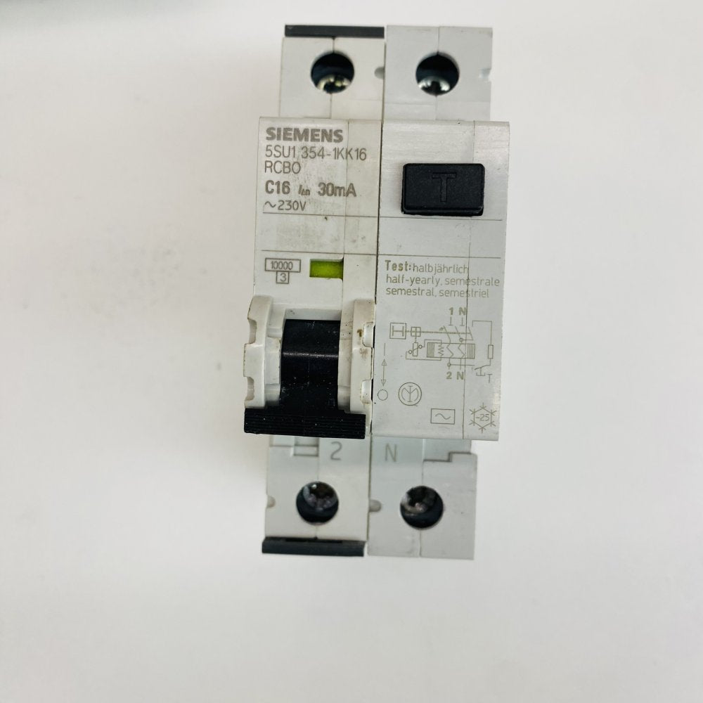 Siemens 5SU1 354-1KK16 RCBO C18 30mA 230V Circuit Breaker Lot Grade C