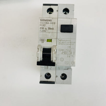 Siemens 5SU1 354-1KK16 RCBO C18 30mA 230V Circuit Breaker Lot Grade C