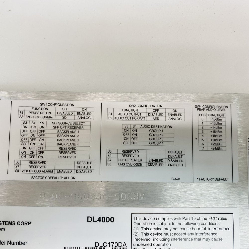 ARTEL DLC170DA DL4000 Video/Audio SFP Card Module (Grade B)