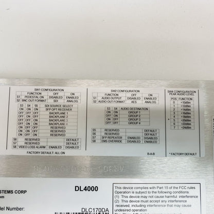 ARTEL DLC170DA DL4000 Video/Audio SFP Card Module (Grade B)