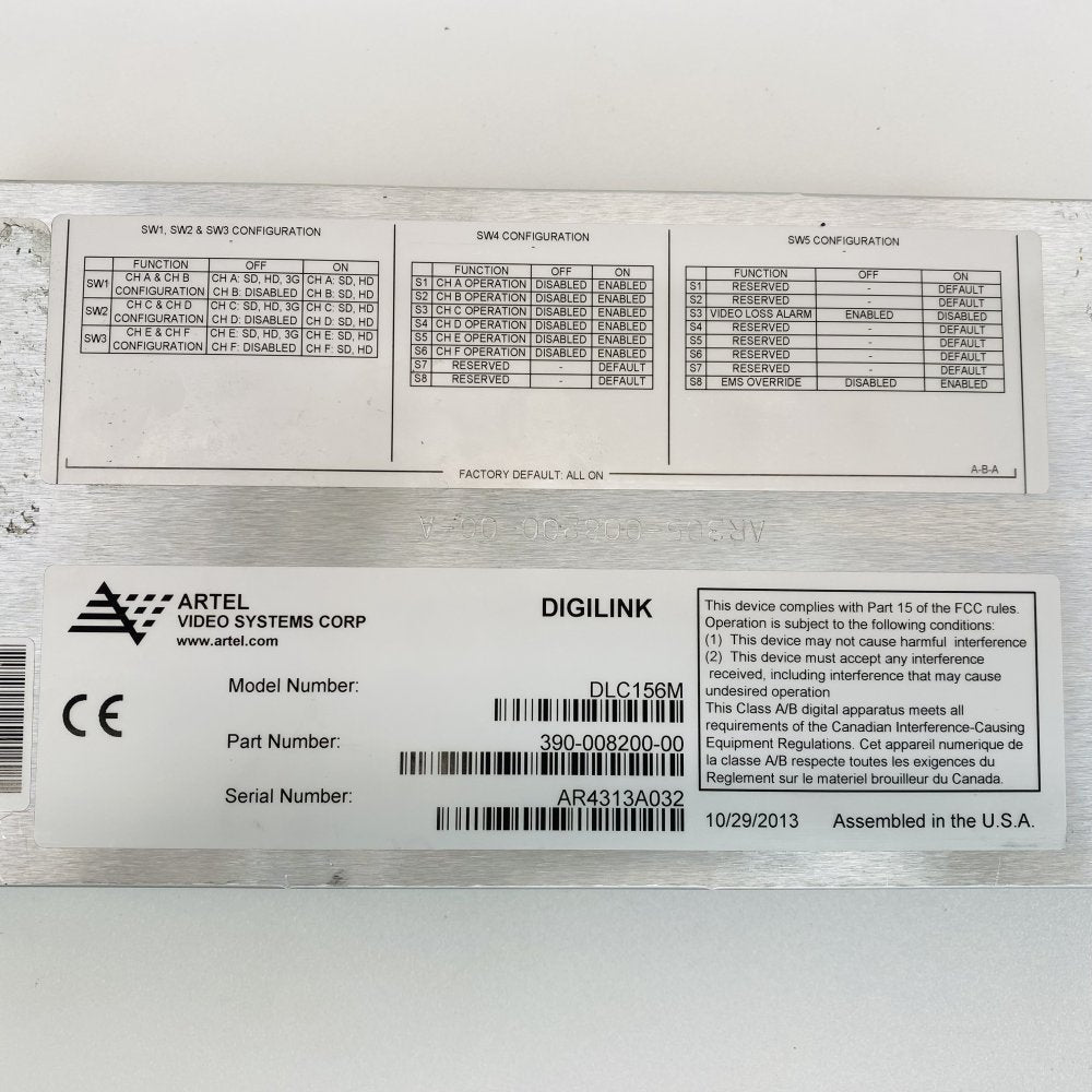 Artel DigiLink DLC156M 6-Channel SD/HD/3G-SDI Video Interface Card (Grade C)