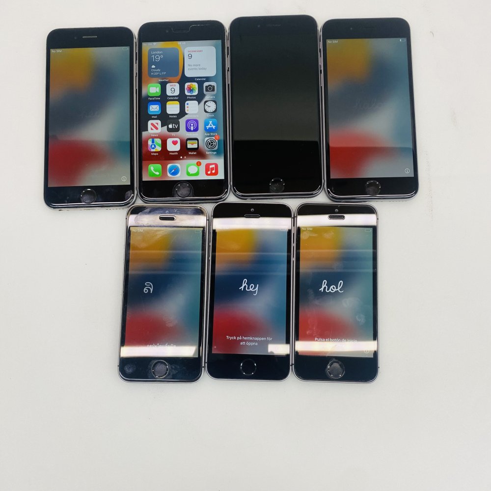 Apple iPhone 6s & SE Lot of 7 Mixed Smartphones Network Locked