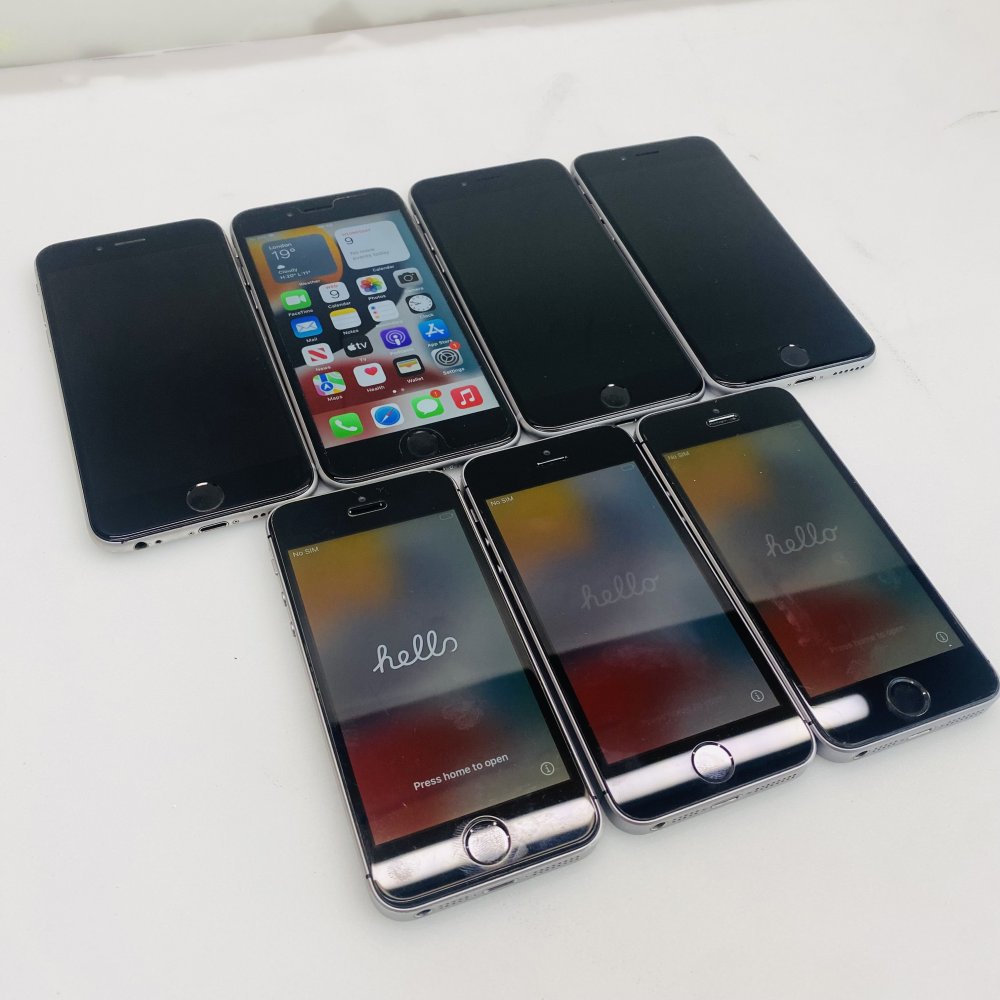 Apple iPhone 6s & SE Lot of 7 Mixed Smartphones Network Locked