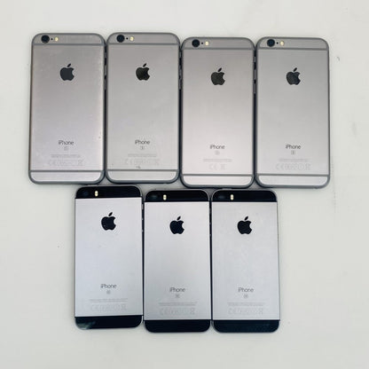 Apple iPhone 6s & SE Lot of 7 Mixed Smartphones Network Locked
