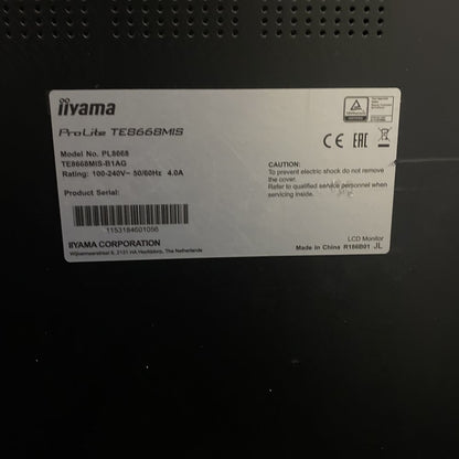iiyama ProLite TE8668MIS 86in 20-Point Touchscreen Interactive Display Grade C