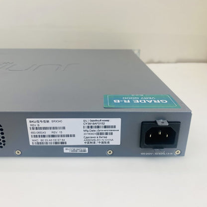 Juniper Networks SRX340 1U Rackmount Firewall Appliance Used Grade B