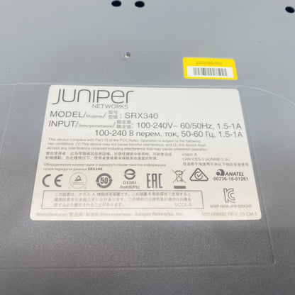 Juniper Networks SRX340 1U Rackmount Firewall Appliance Used Grade B