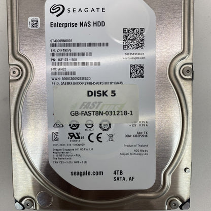 Seagate ST4000VN0001 4TB Enterprise NAS SATA Hard Drive HDD Grade C