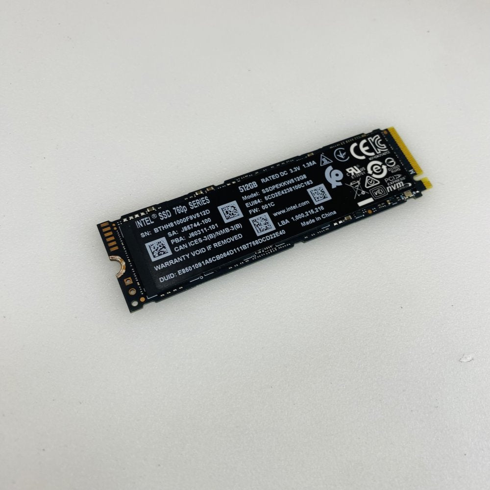 Intel SSD 760p Series 512GB M.2 NVMe PCIe SSDPEKKW512G8 Grade B