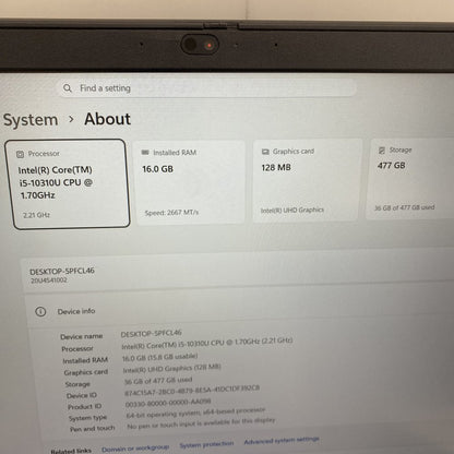 Lenovo ThinkPad L15 Gen 1 i5-10310U 16GB 512GB SSD Windows 11 Pro